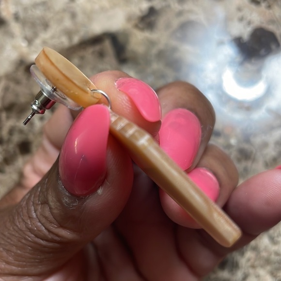 Pumpkin Spice Latte Coffee Drop Statement Earrings - Picture 11 of 11